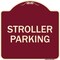 Signmission Designer Series Sign Stroller Parking, Burgundy Heavy-Gauge Aluminum Sign, 18" x 18", BU-1818-22831 A-DES-BU-1818-22831 - alternate 1
